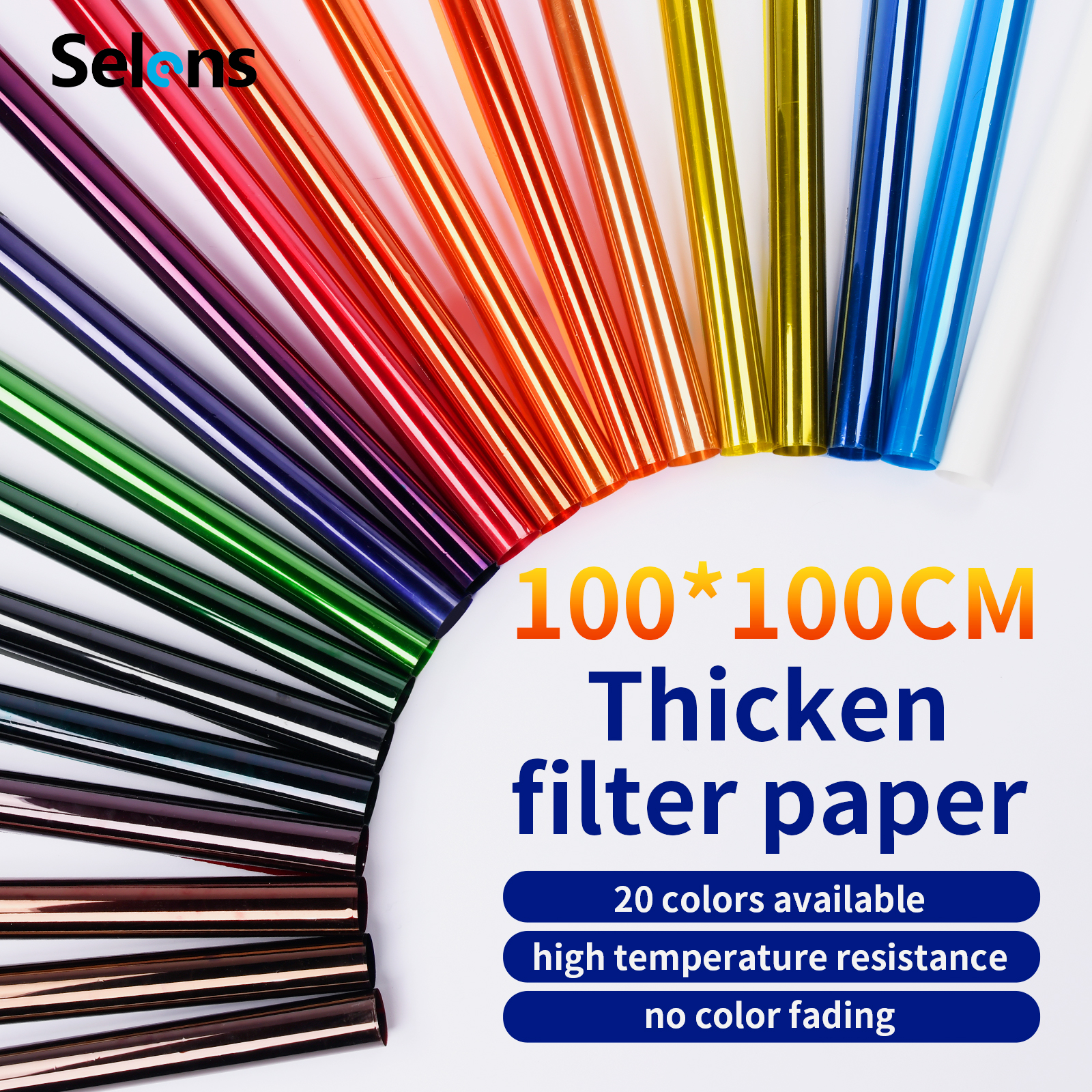 Photography Lighting Modifiers - Selens 1x1m 20 Colors Filter Gels