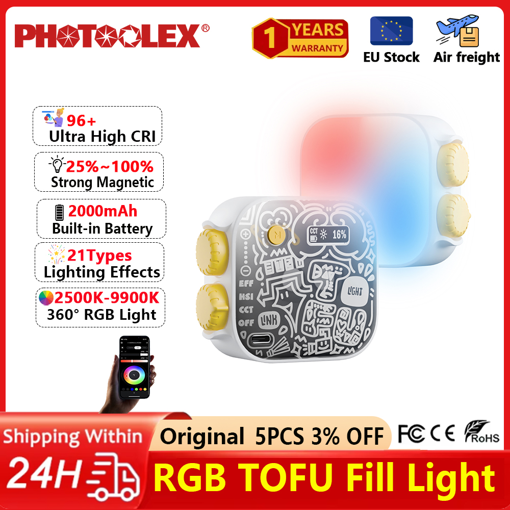 Photography Lighting Type - PHOTOOLEX Mini RGB Video Light Led