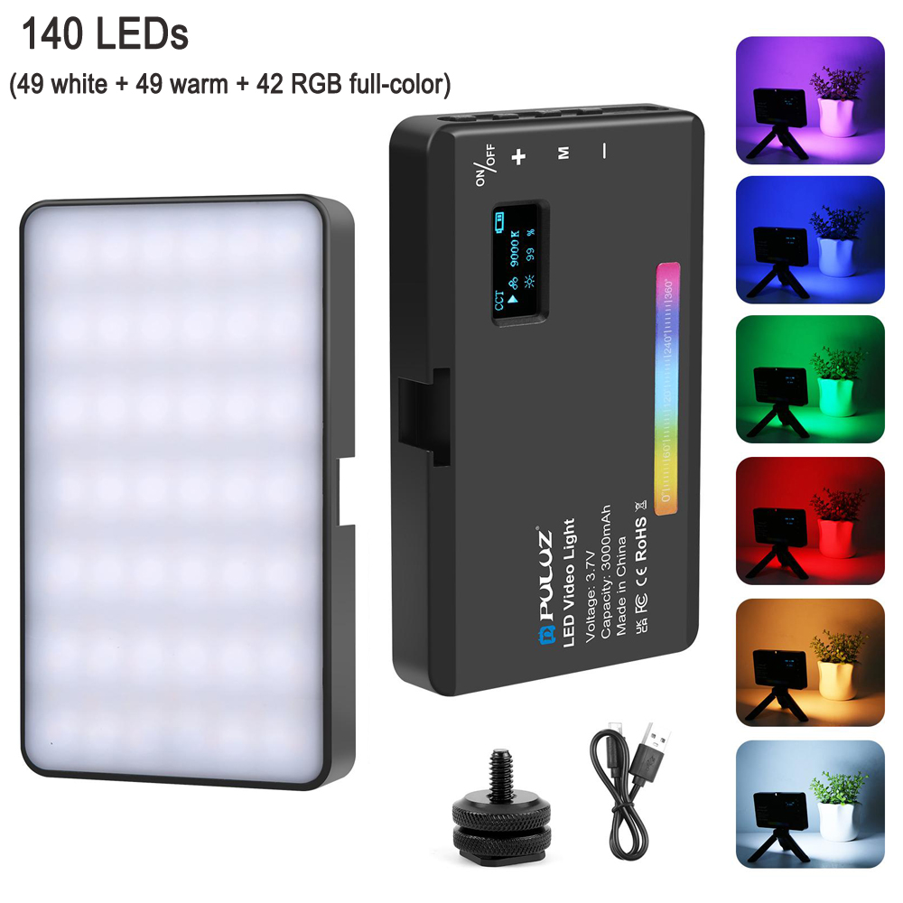 Photography Lighting Type - PULUZ Pocket Light 140 LEDs RGB