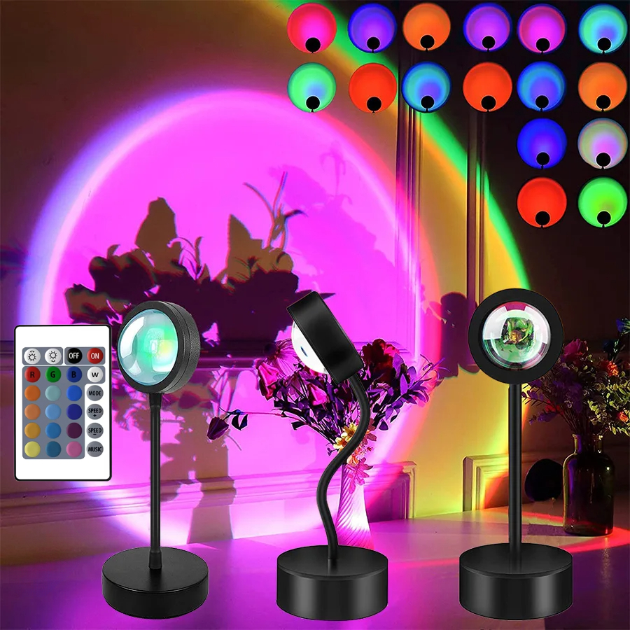 Photography Lighting Mood - Sunset Lamp Night Light Multi Colors