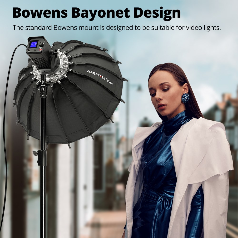 Beauty Dish 55Cm - Ambitful Studio Silver Wide Angle Beauty