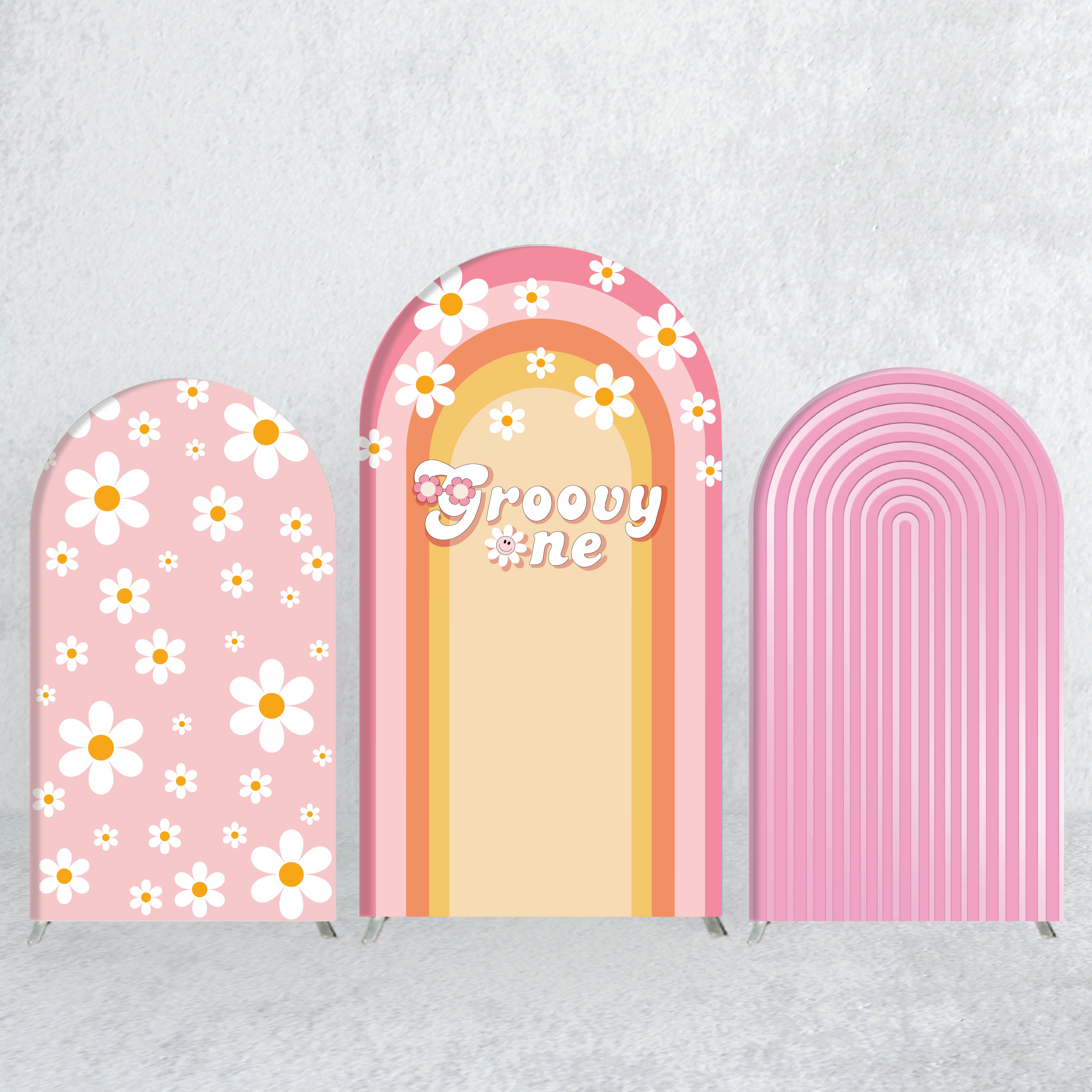 Photography Lighting Backdrop - Arch Backdrop Cover Groovy One Daisy