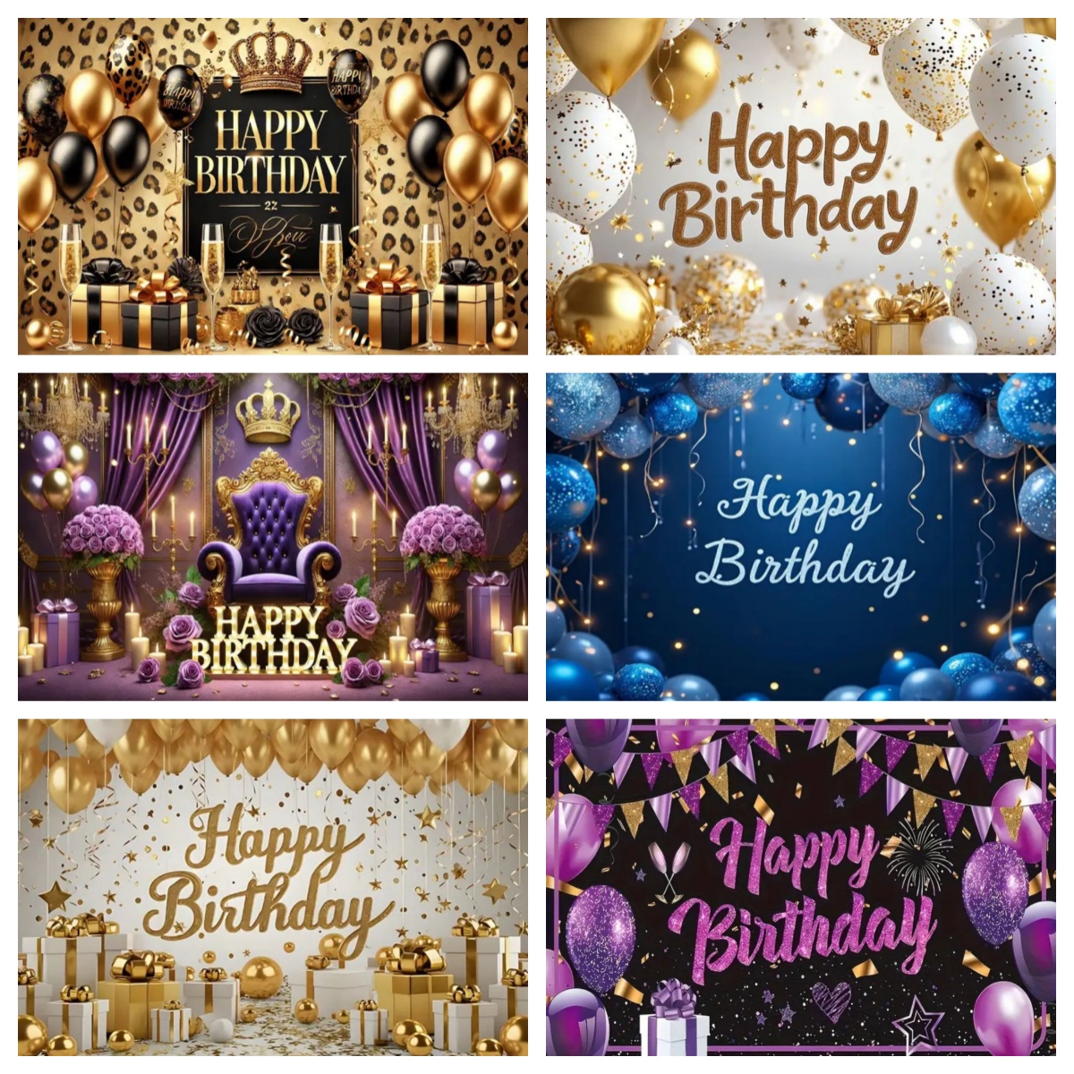 Photography Lighting Backdrop - Colorful Balloon Happy Birthday Backdrop Birthday