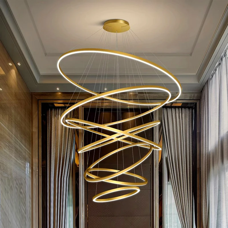 Photography Lighting For Food - 120cm Nordic Ring Led Pendant Lights