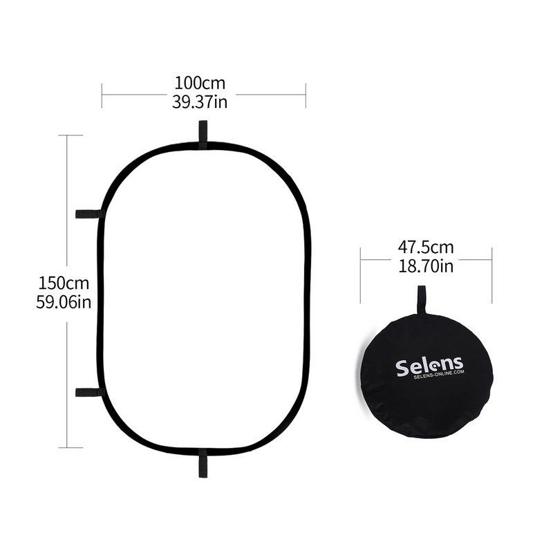 Photography Lighting For Studio - 100X150CM Foldable Oval Reflector Soft Light