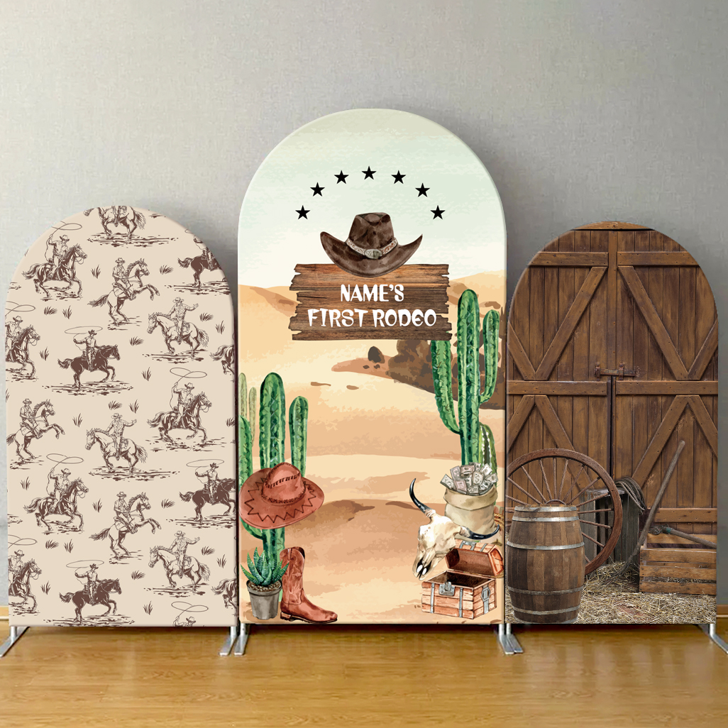 Photography Lighting Backdrop - First Rodeo Arch Backdrop Cover Custom