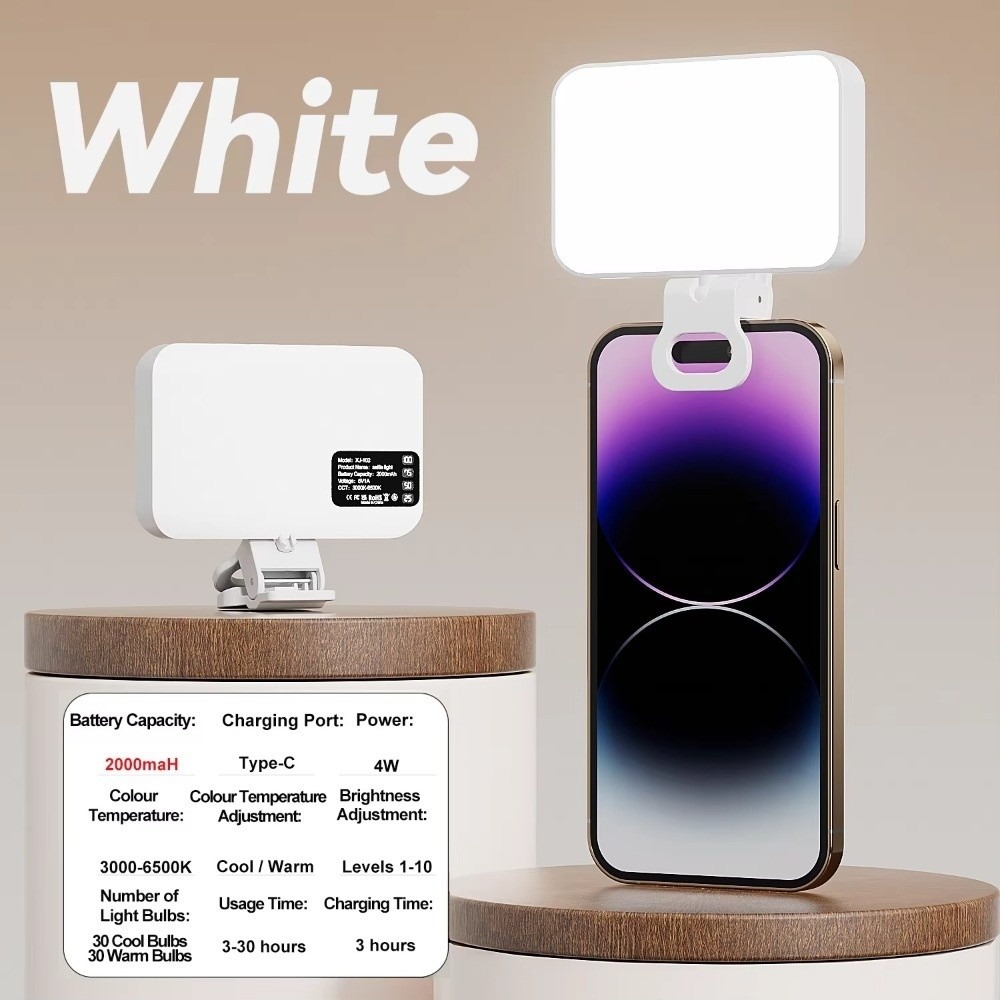 Photography Lighting Wand - 800/1000mAh LED Selfie Light USB Rechargeable