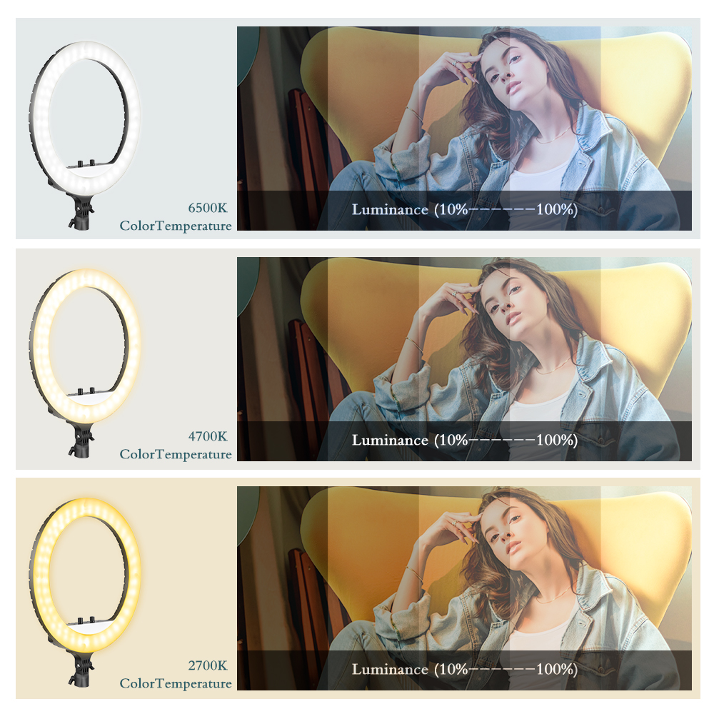 SH 18 Inch Knob Ring Light LED - Photography Lighting With Umbrella recension och pris