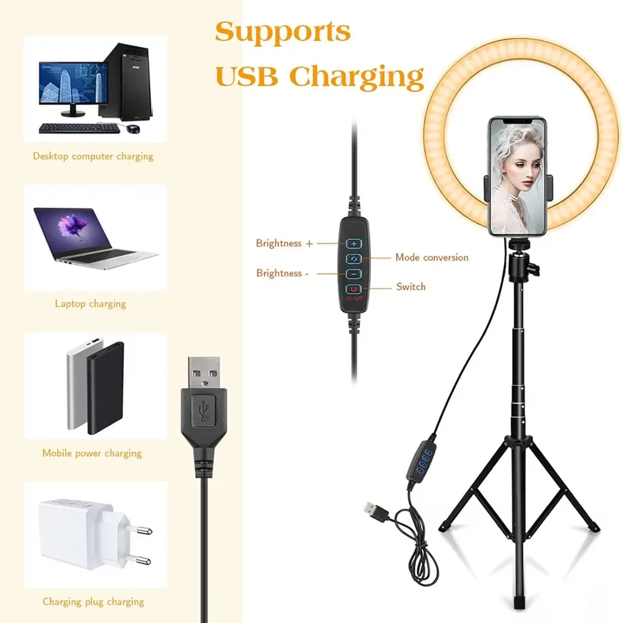 VIKEFON LED Ring Light USB Dim - Photography Lighting For Studio recension och pris