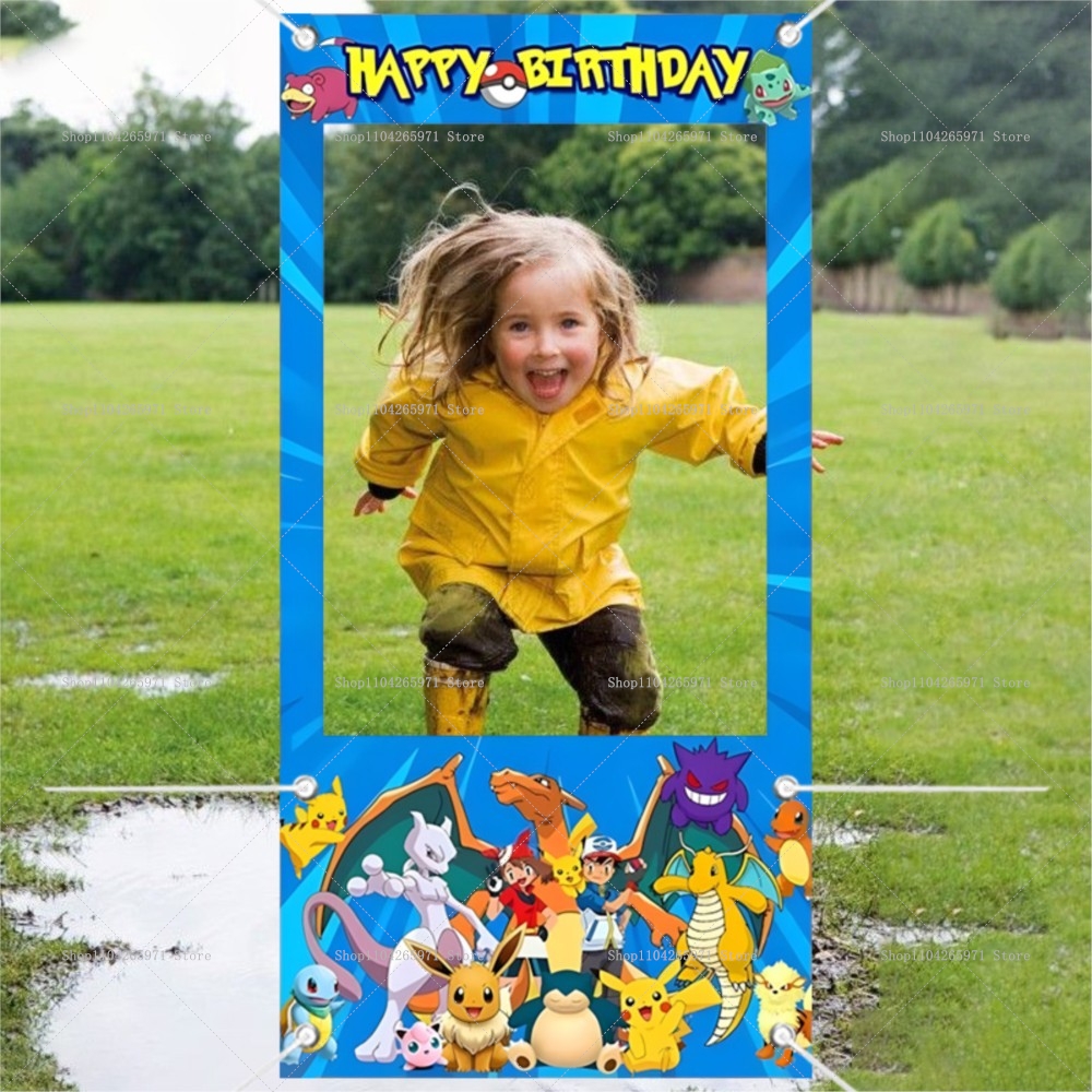 Pokemon Pikachu Photo Booth Fr - Photography Lighting Backdrop recension och pris