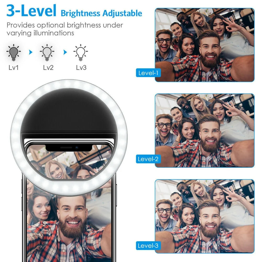 USB Charging LED Selfie Ring L - Photography Lighting Wand recension och pris