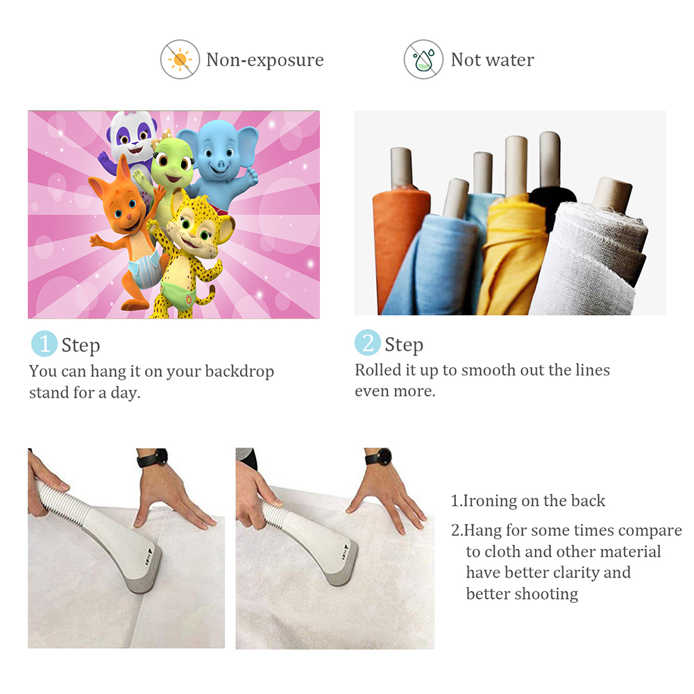 Cartoon Word Party Theme Backg - Photography Lighting Backdrop recension och pris