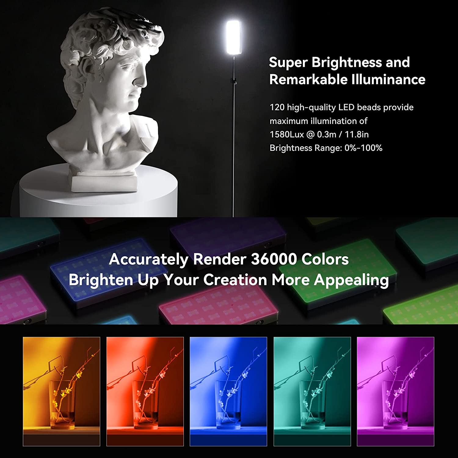 SmallRig RM120 RGB LED Video L - Photography Lighting With Umbrella recension och pris