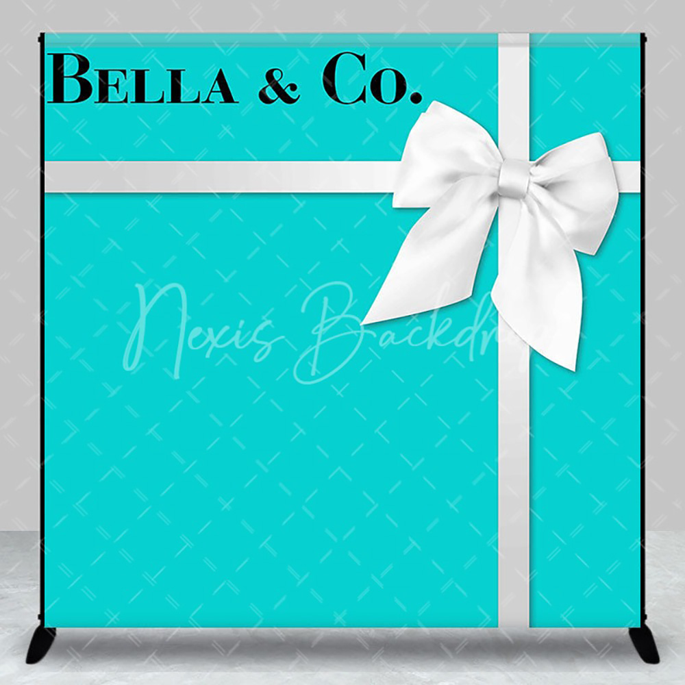 Custom Name Bow Turquoise Blue - Photography Lighting Backdrop recension och pris