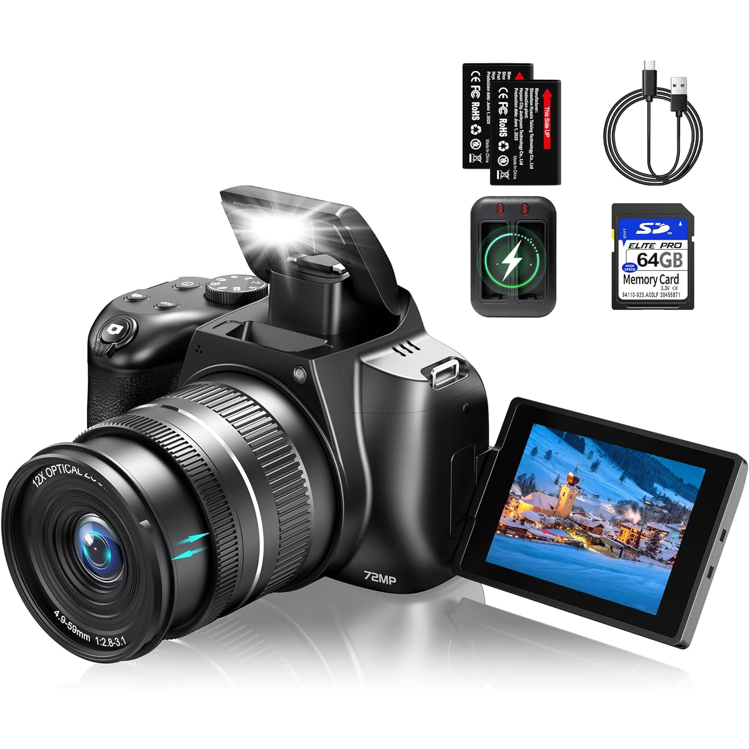 4K HD Digital Camera for Photo - Photography Using Lighting recension och pris