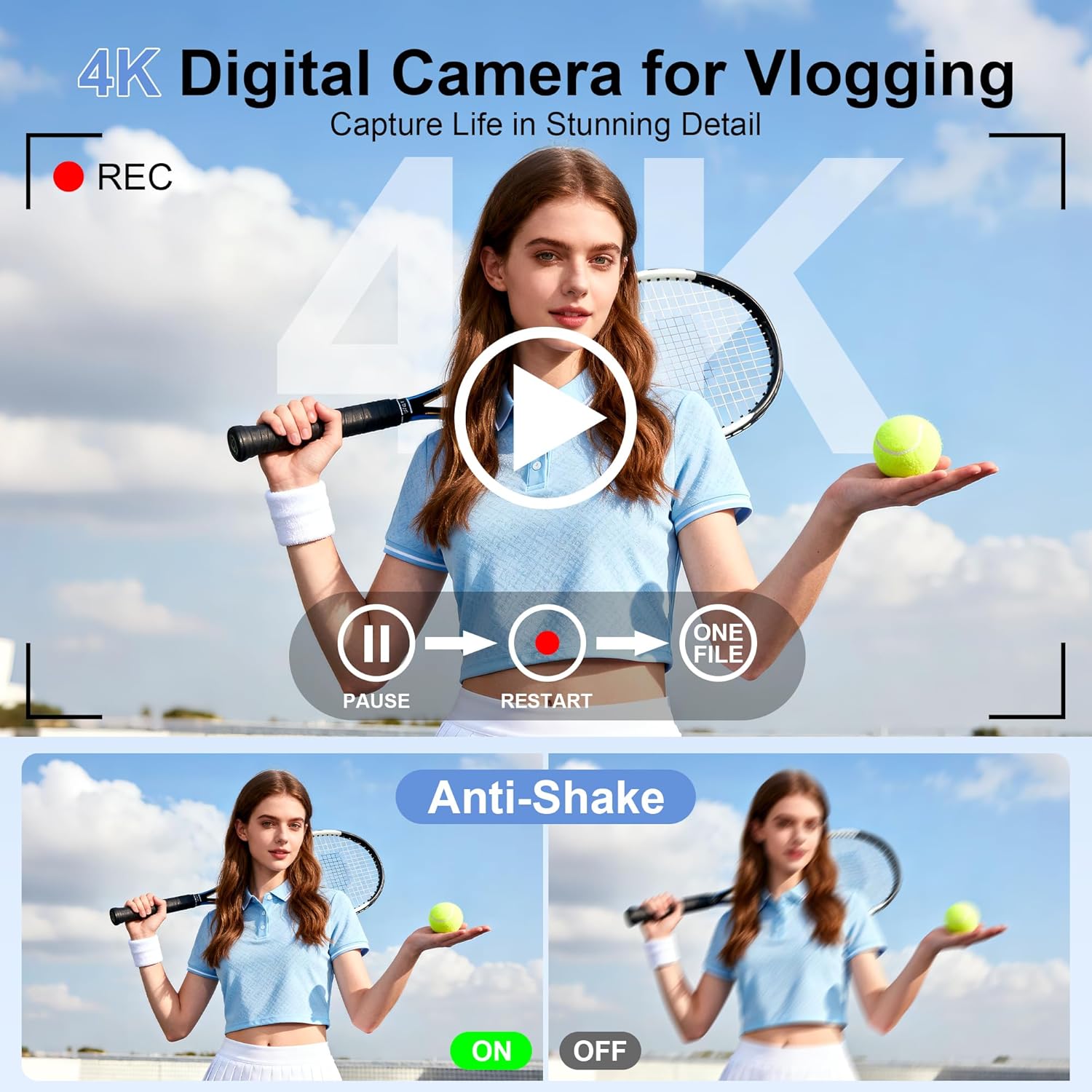 4K HD Digital Camera for Photo - Photography Using Lighting recension och pris