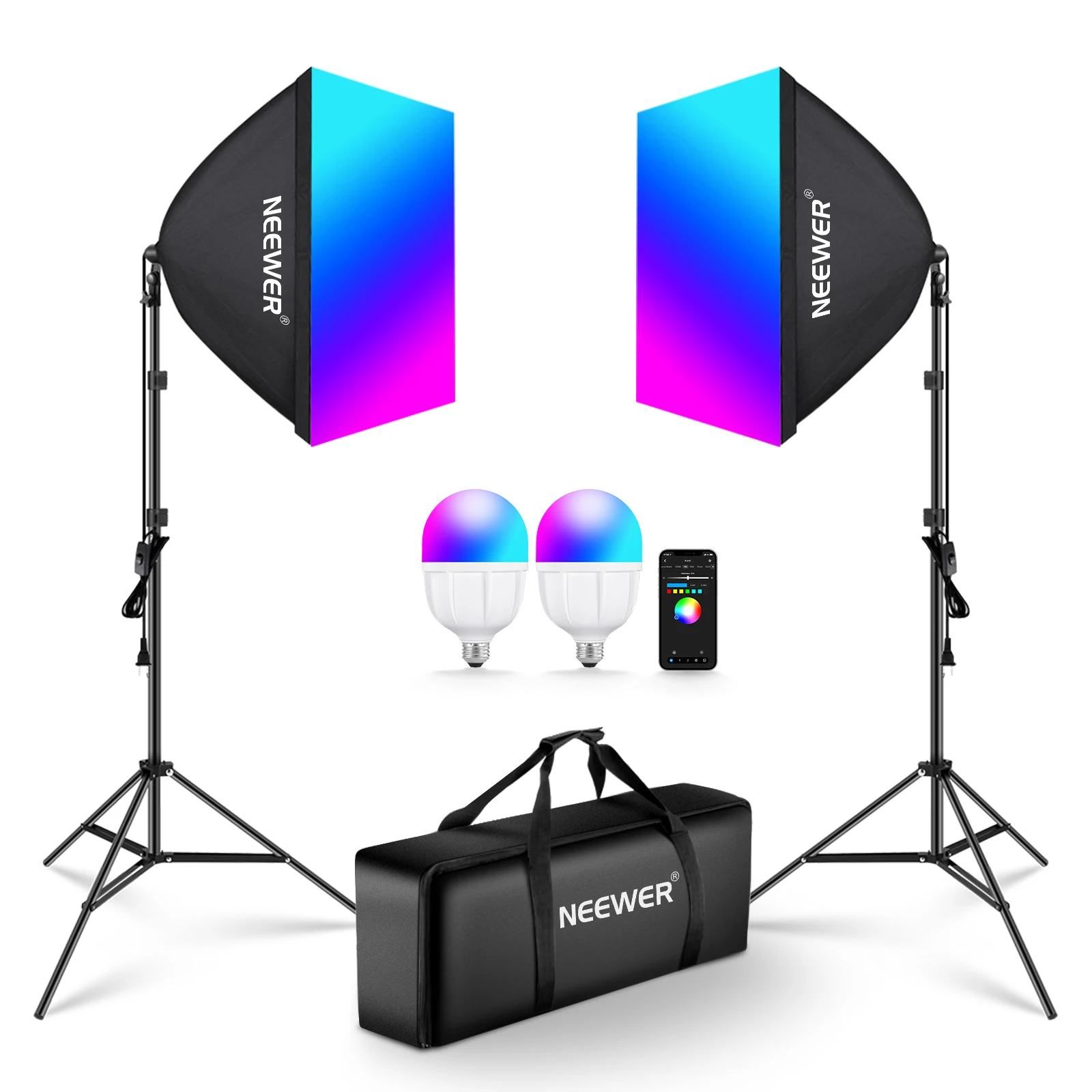 NEEWER RGB Softbox Lighting Ki - Lighting Effect In Photography recension och pris
