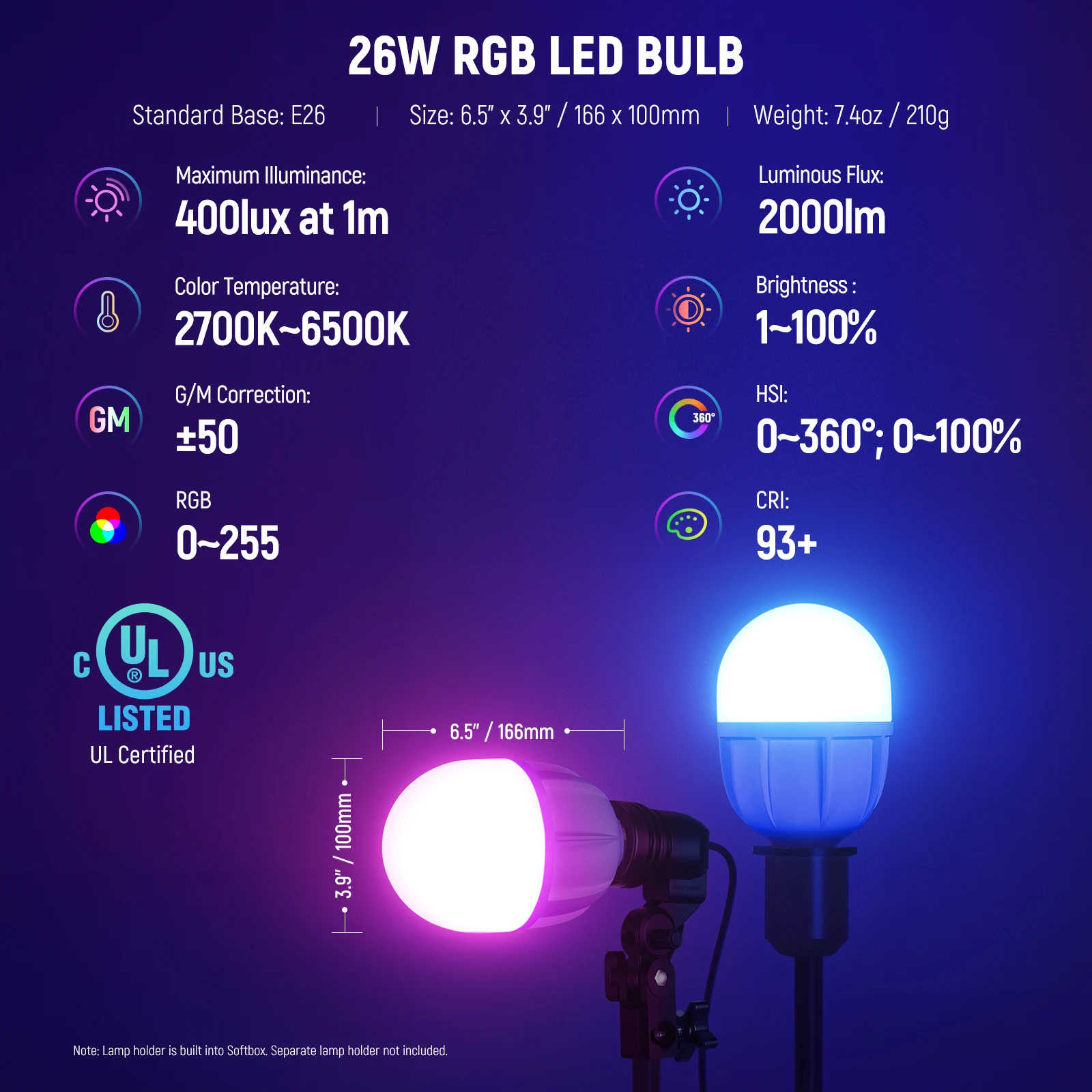 NEEWER RGB Softbox Lighting Ki - Lighting Effect In Photography recension och pris
