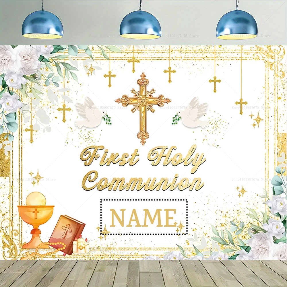 Custom Boy Girl First Holy Com - Photography Lighting Backdrop recension och pris