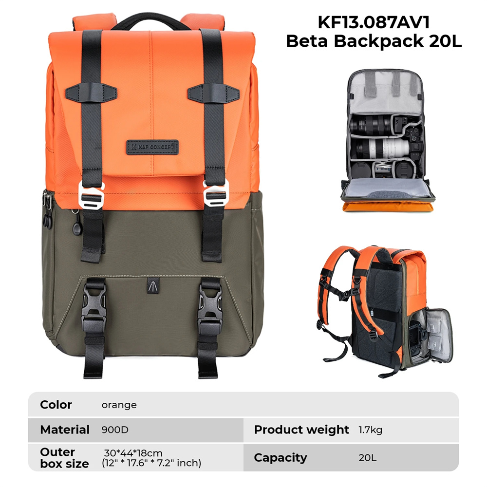 K&F CONCEPT Camera Backpack Tr - Photography Lighting Equipment Bags recension och pris