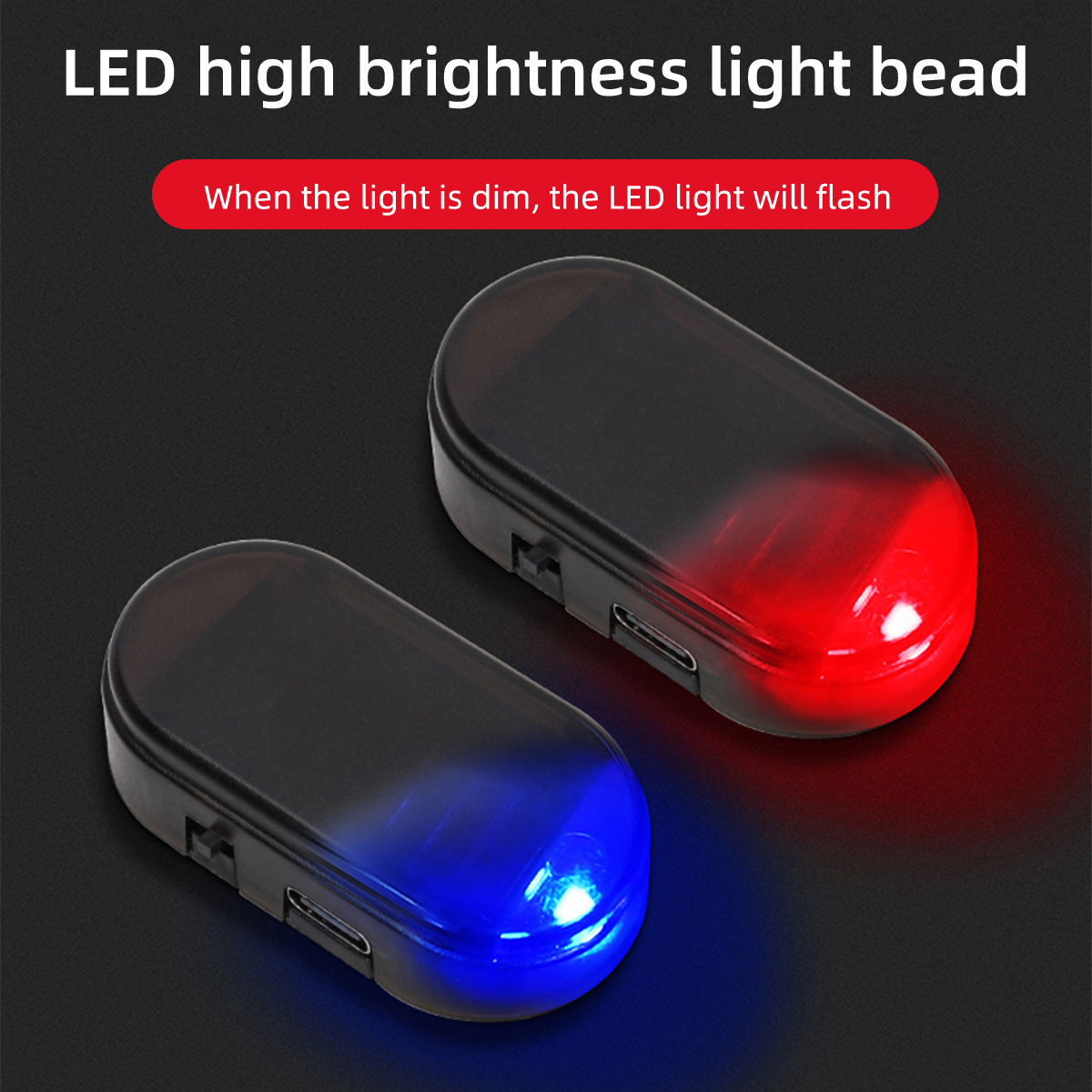 Car Mini LED Solar Warning Lig - Interior Photography Lighting recension och pris
