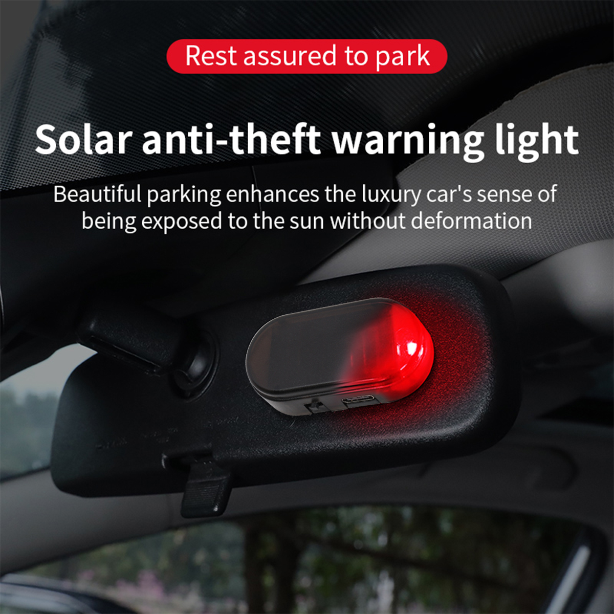 Car Mini LED Solar Warning Lig - Interior Photography Lighting recension och pris