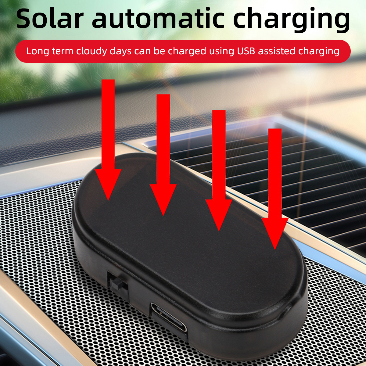 Car Mini LED Solar Warning Lig - Interior Photography Lighting recension och pris