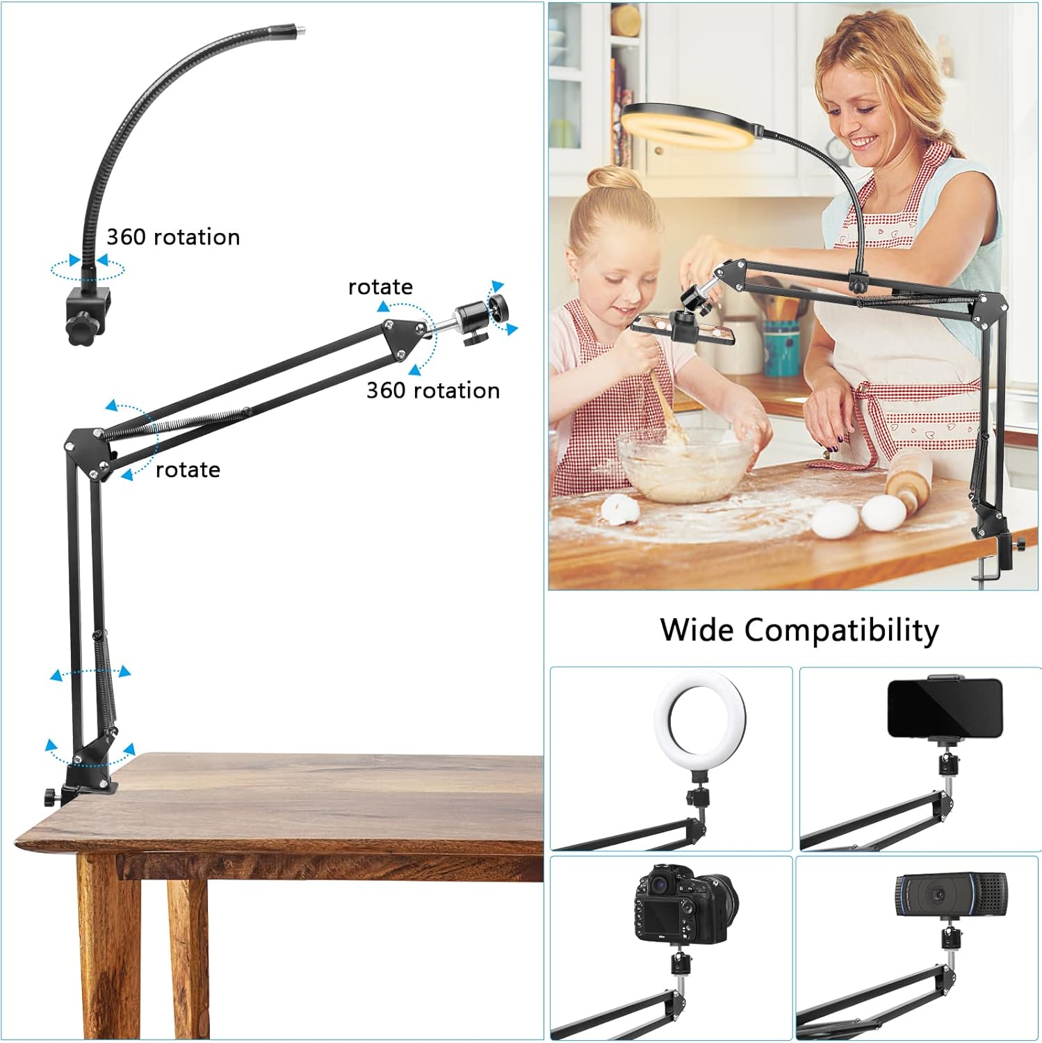 Ring Light with Stand and Phon - Photography Lighting With Umbrella recension och pris