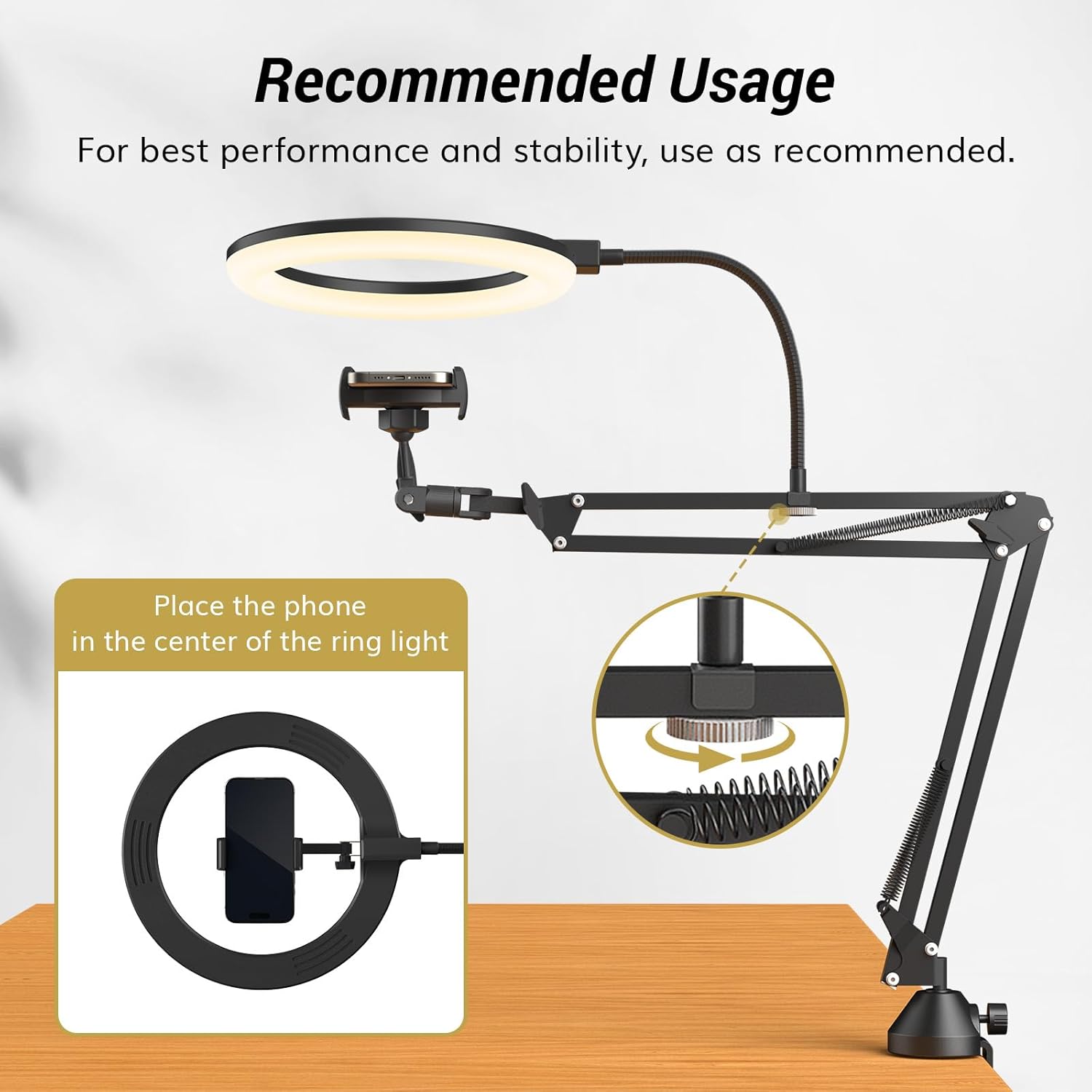 Ring Light with Stand and Phon - Photography Lighting With Umbrella recension och pris