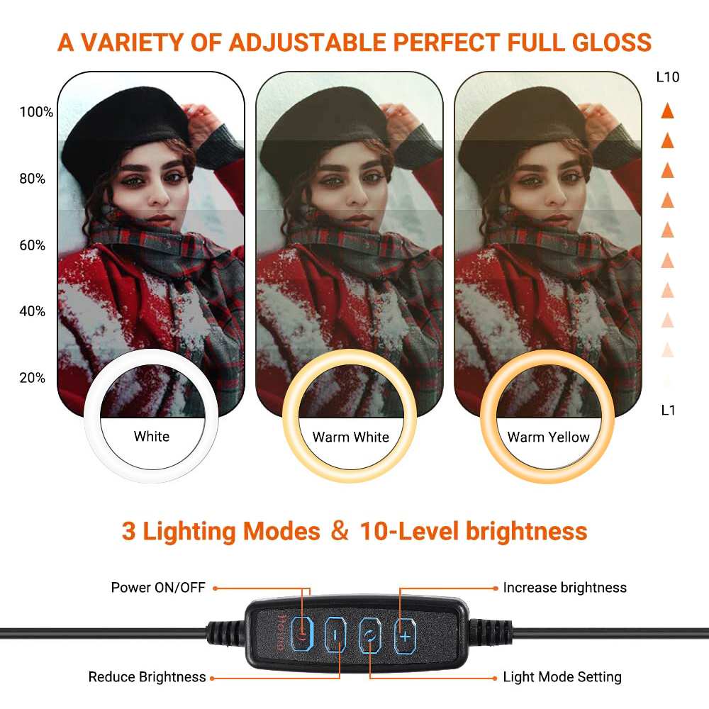 26cm 10 inch Led Ring Selfie L - Photography Lighting With Umbrella recension och pris