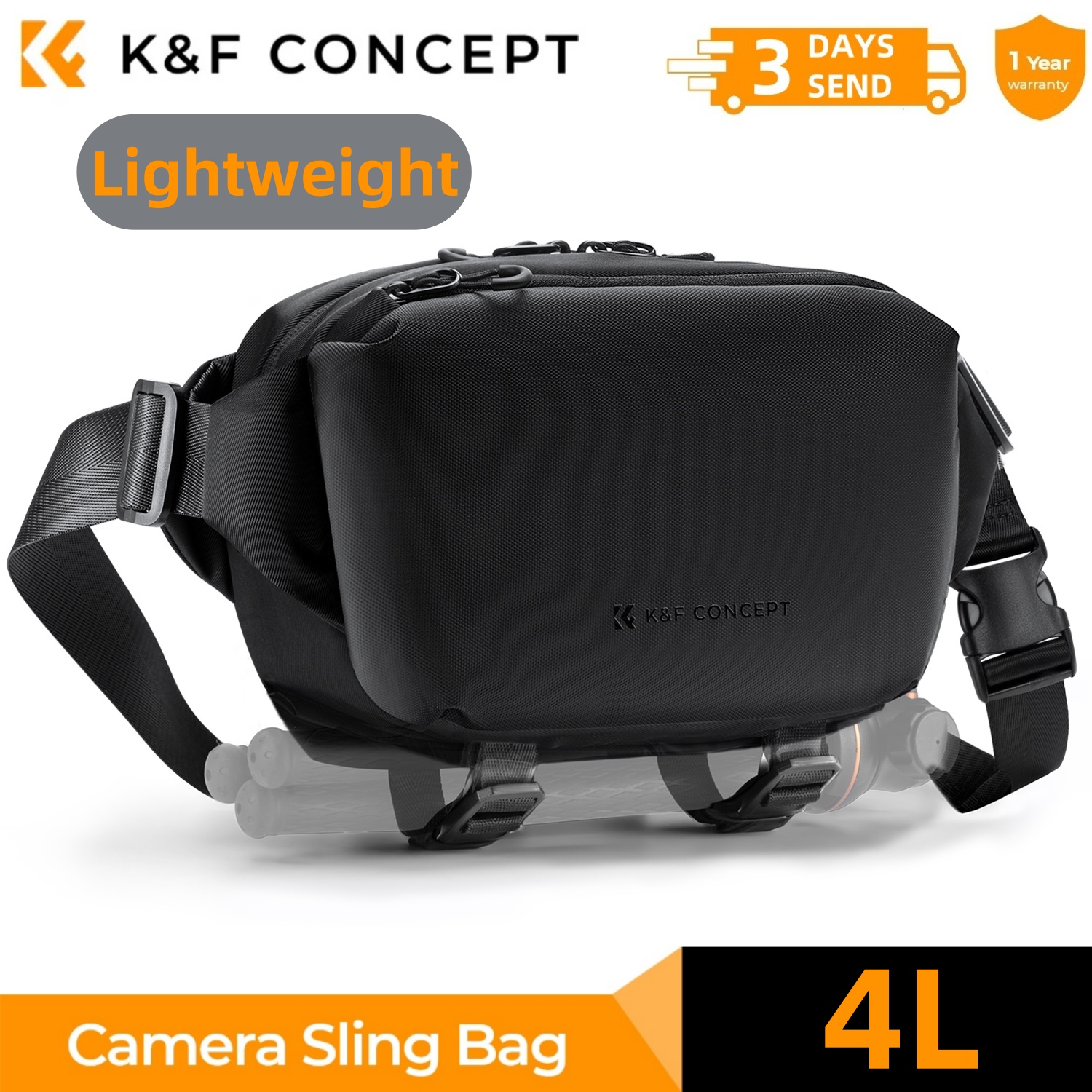 K&F CONCEPT 4L Camera Sling Ba - Photography Lighting Equipment Bags recension och pris