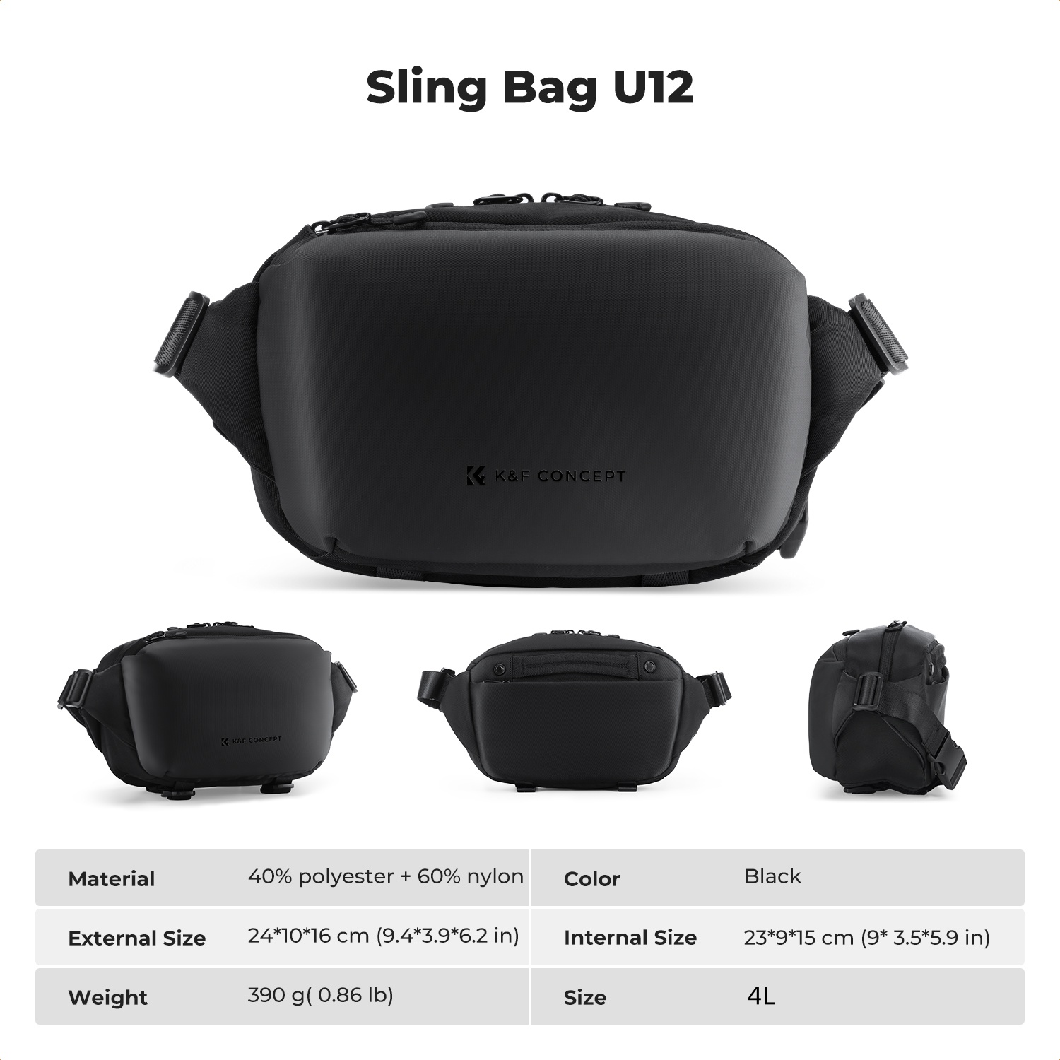 K&F CONCEPT 4L Camera Sling Ba - Photography Lighting Equipment Bags recension och pris