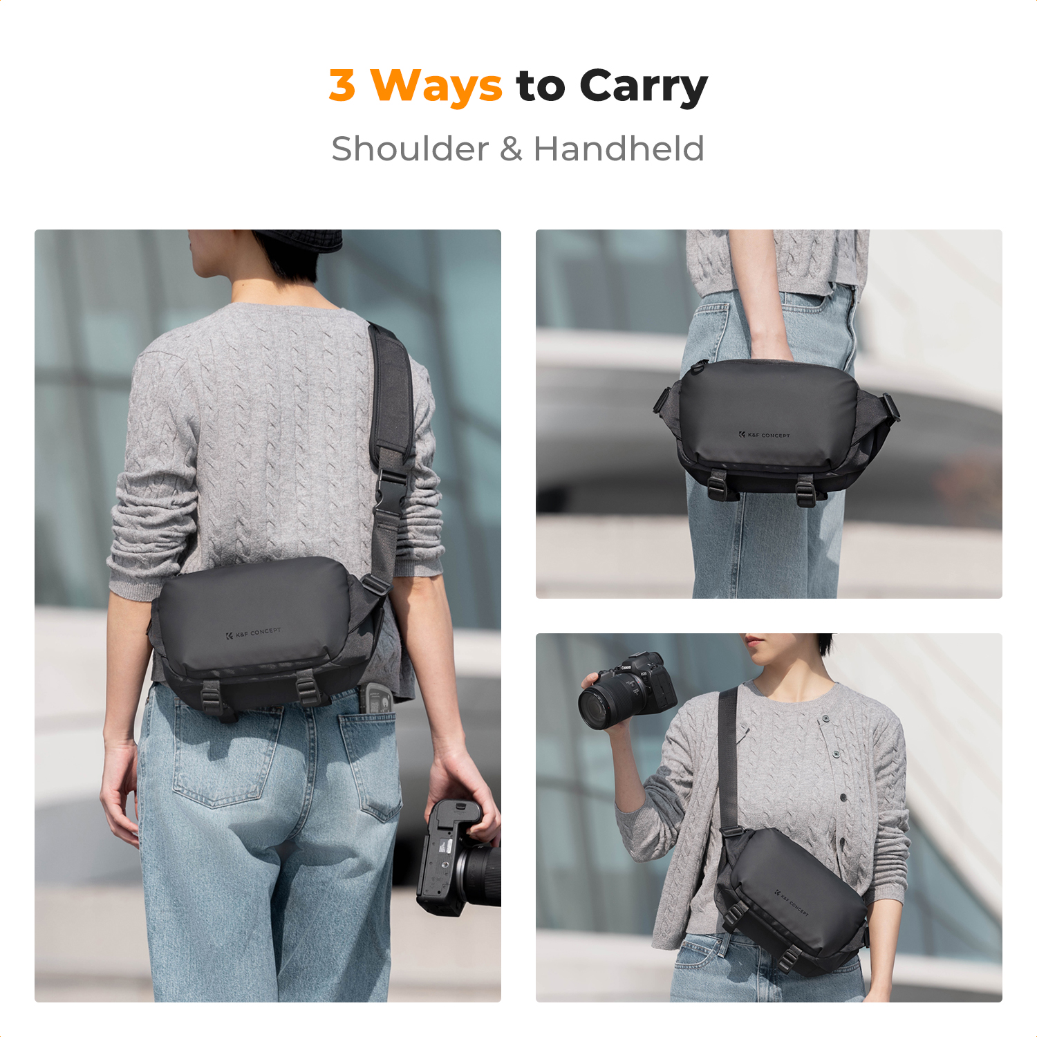 K&F CONCEPT 4L Camera Sling Ba - Photography Lighting Equipment Bags recension och pris