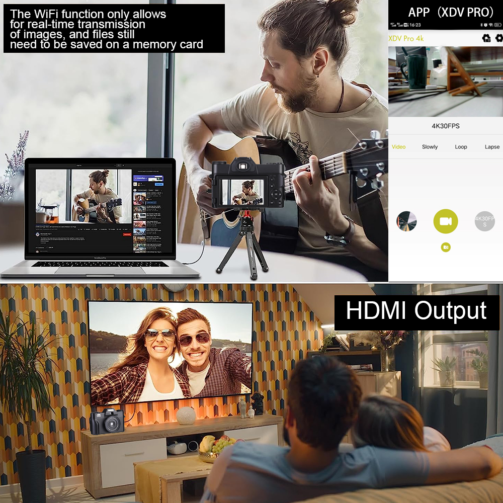 4K HD Video Camera 48MP DSLR D - Photography Using Lighting recension och pris