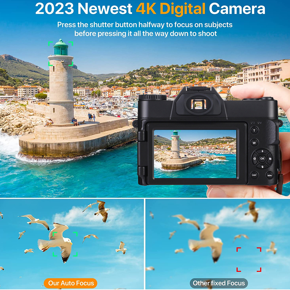 4K HD Video Camera 48MP DSLR D - Photography Using Lighting recension och pris