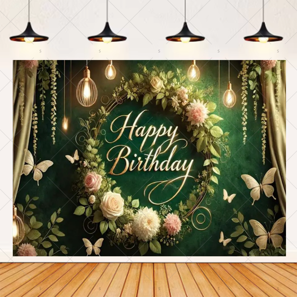 Colorful Balloon Happy Birthda - Photography Lighting Backdrop recension och pris