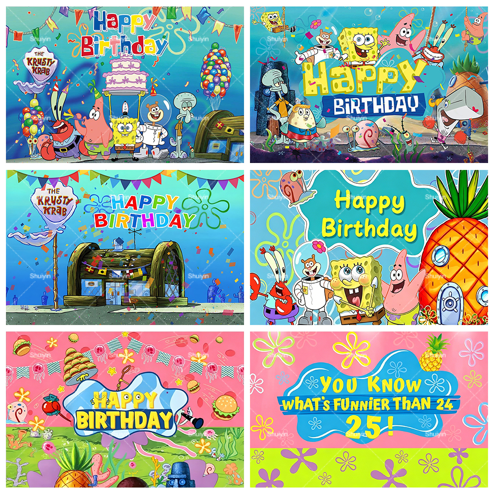 Cartoon SpongeBob Backdrop Chi - Photography Lighting Backdrop recension och pris