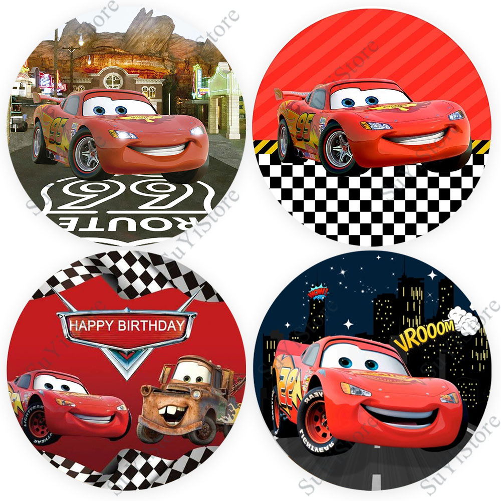 Pixar Cars Round Photo Backdro - Photography Lighting Backdrop recension och pris