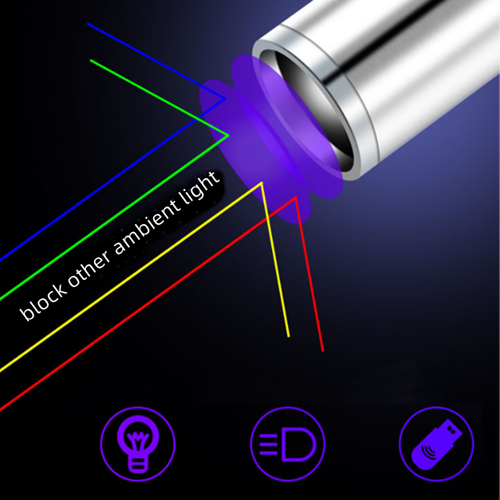 365nm UV Black light Pen Flash - Photography Lighting For Food recension och pris