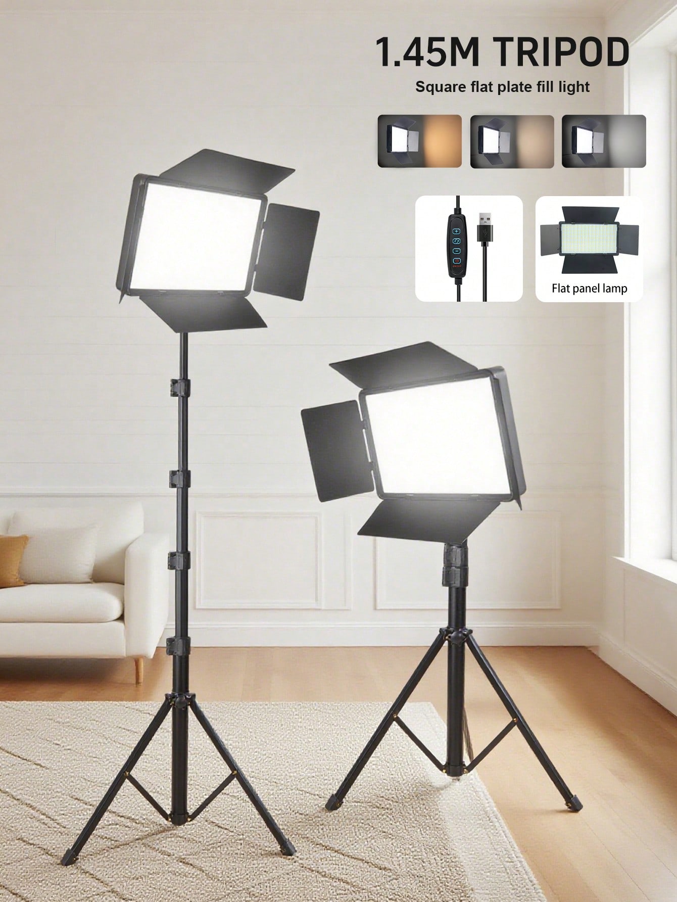 145cm Adjustable Tripod LED Sq - Photography Lighting For Studio recension och pris