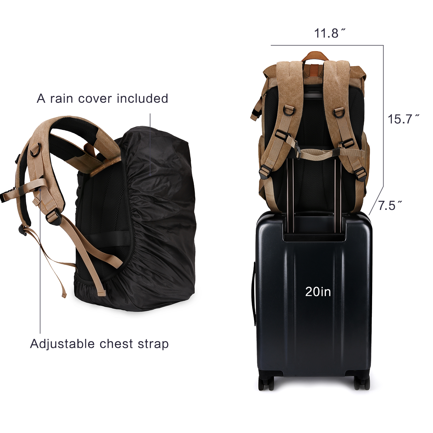 BAGSMART Camera Bag DSLR Photo - Photography Lighting Equipment Bags recension och pris