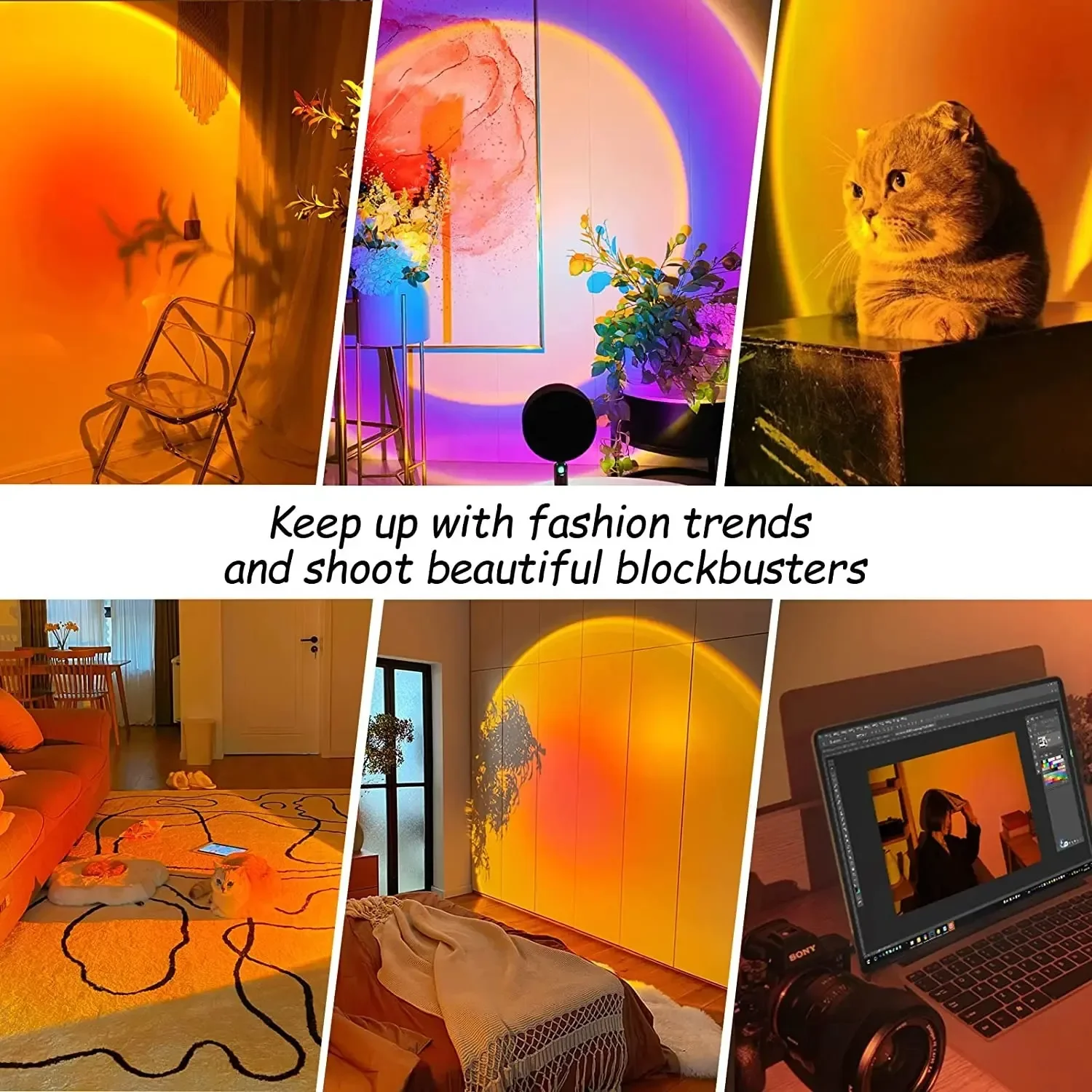 Sunset Lamp RGB Mood Lighting  - Photography Lighting Mood recension och pris