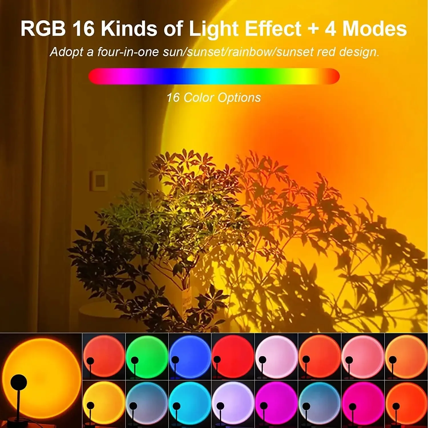 Sunset Lamp RGB Mood Lighting  - Photography Lighting Mood recension och pris