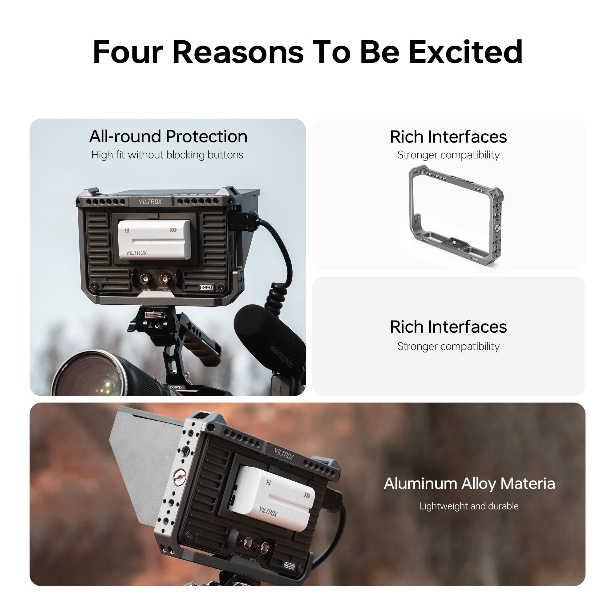 VILTROX Camera Monitor Rig Cag - Photography Lighting Description recension och pris