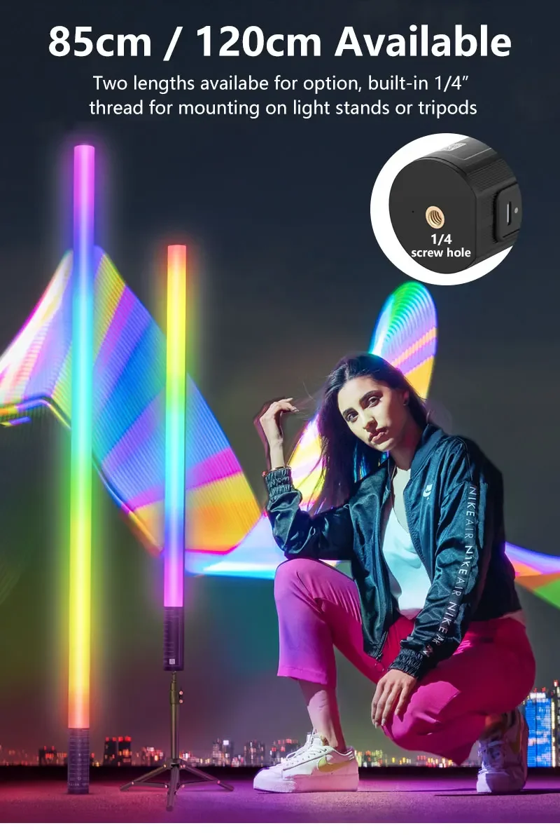 LUXCEO 120cm RGB LED Mood Ligh - Photography Lighting Mood recension och pris
